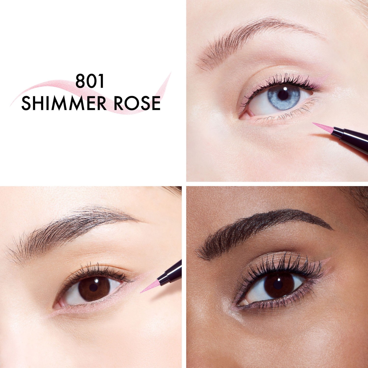 Подводка для глаз diorshow liquid liner Dior, 801 shimmer rose, объем 0.55 мл — фото 2