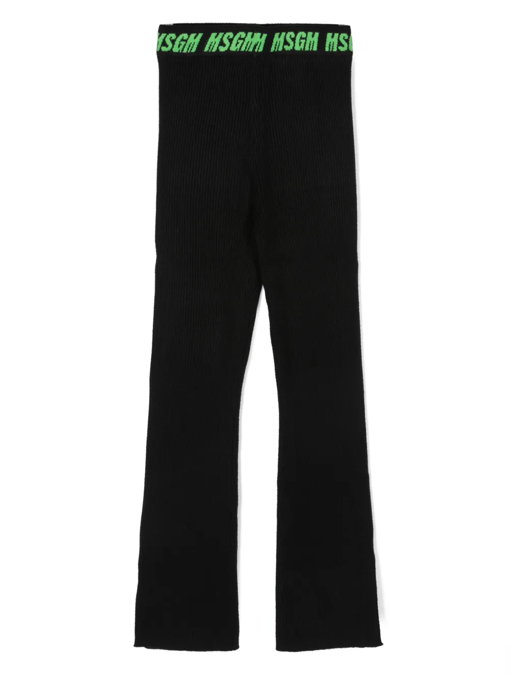 

Брюки в рубчик с логотипом MSGM Kids, черный