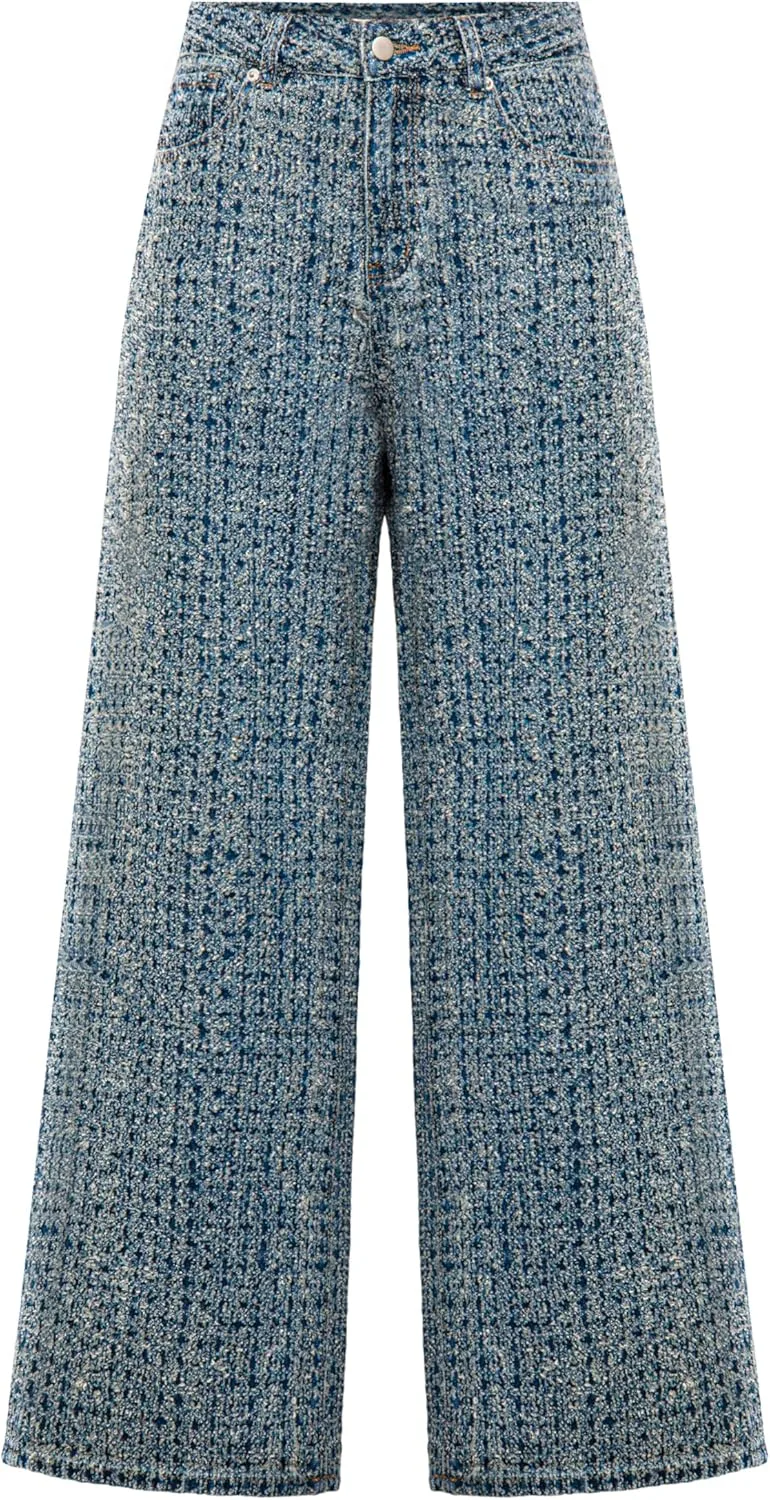 

Джинсы женские High Waisted Straight Wide Leg