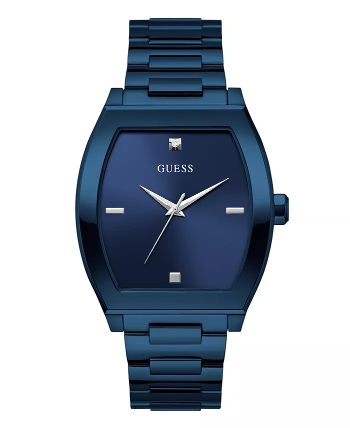 

Мужские аналоговые синие часы из нержавеющей стали, 42 мм Guess