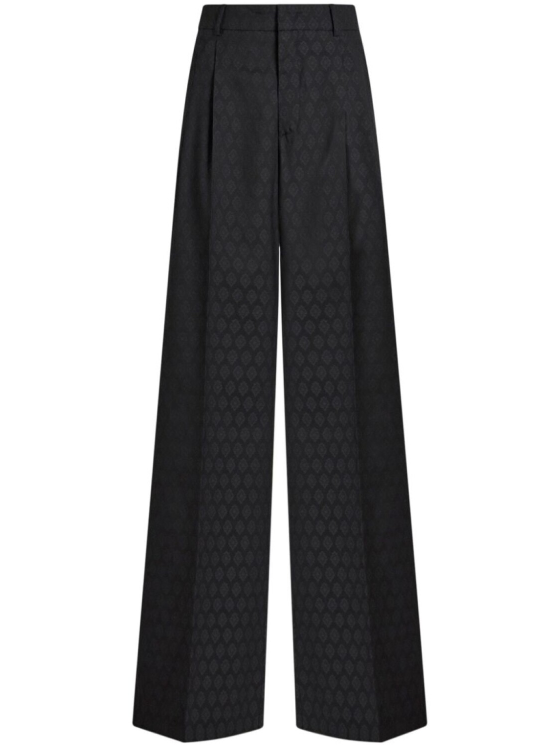 

ETRO брюки из шерсти с узорчатым жаккардом, черный