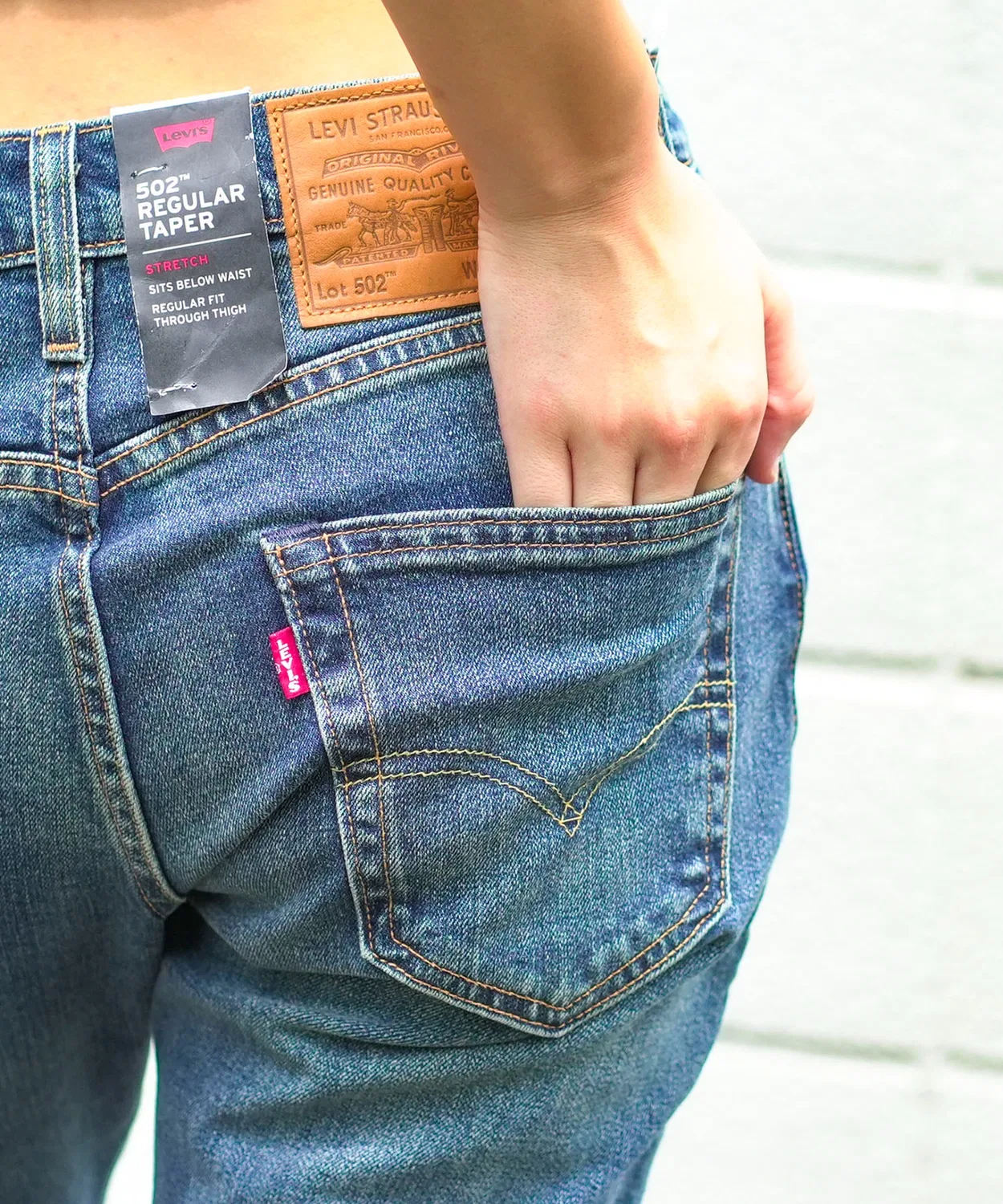 Джинсы 502 Regular Tapered Levi's Стретч Античная стирка Синий