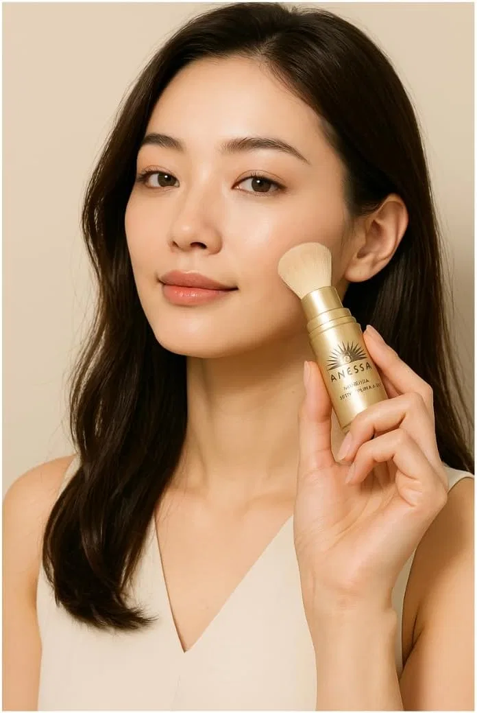 Пудра для лица Anessa Perfect UV Brush-on Powder, SPF50+, PA++++, 3 г, Translucent Beige — фото 2