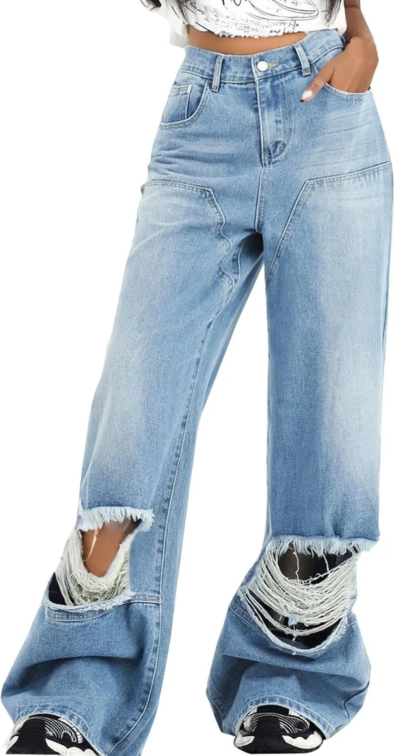 

Брюки джинсы Barrel Jeans женские Stretchy Mid Rise Baggy fartey