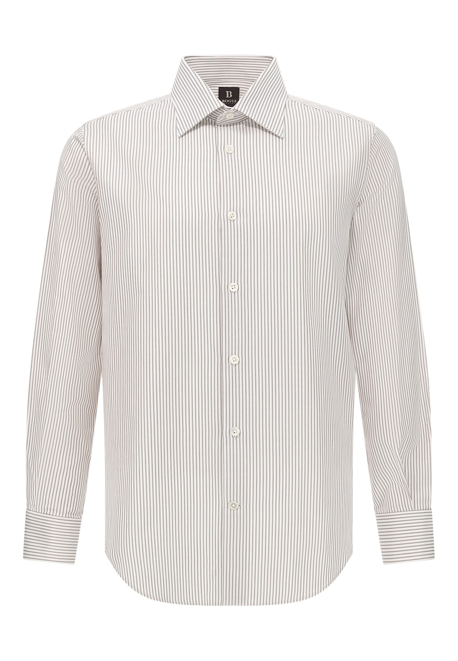 

Рубашка на пуговицах классического кроя Boggi Milano, коричневый