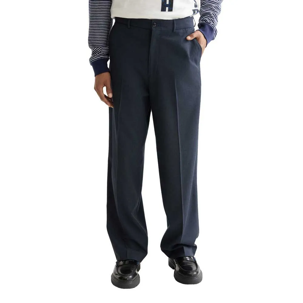 

Брюки Scotch & Soda Yarn-Dyed Cool Wool-Blend Baggy Fit chino, синий