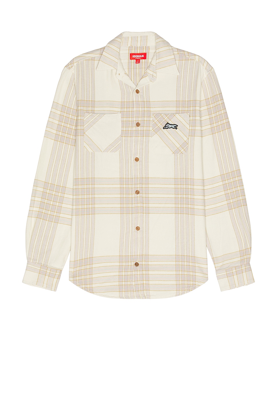 

Белоснежная рубашка с длинным рукавом Icecream, цвет plaid