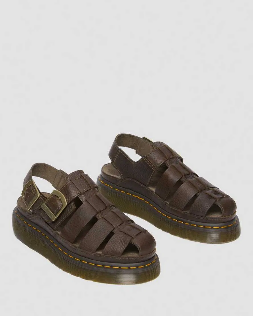 Кожаные рыбацкие сандалии Wrenlie Grizzly Dr Martens, черный — фото 3