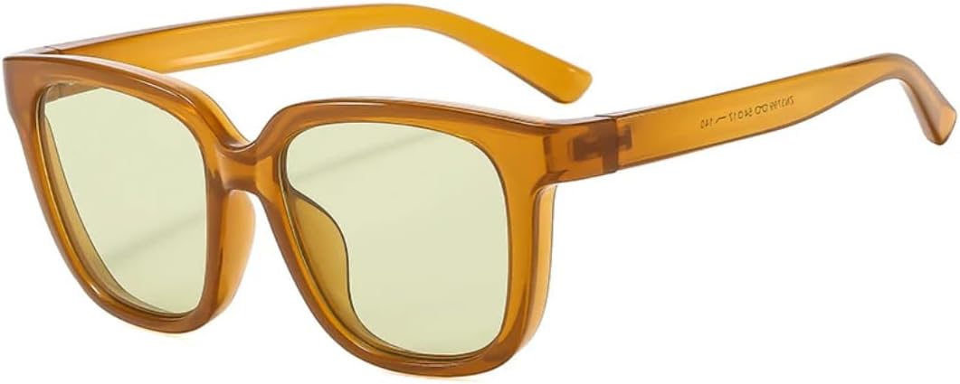 

Солнцезащитные очки с защитой UV400 | Большая оправа, линзы конфетного цвета | Для женщин и мужчин, для занятий спортом на открытом воздухе и вождения DSVIGF, Yellow Green