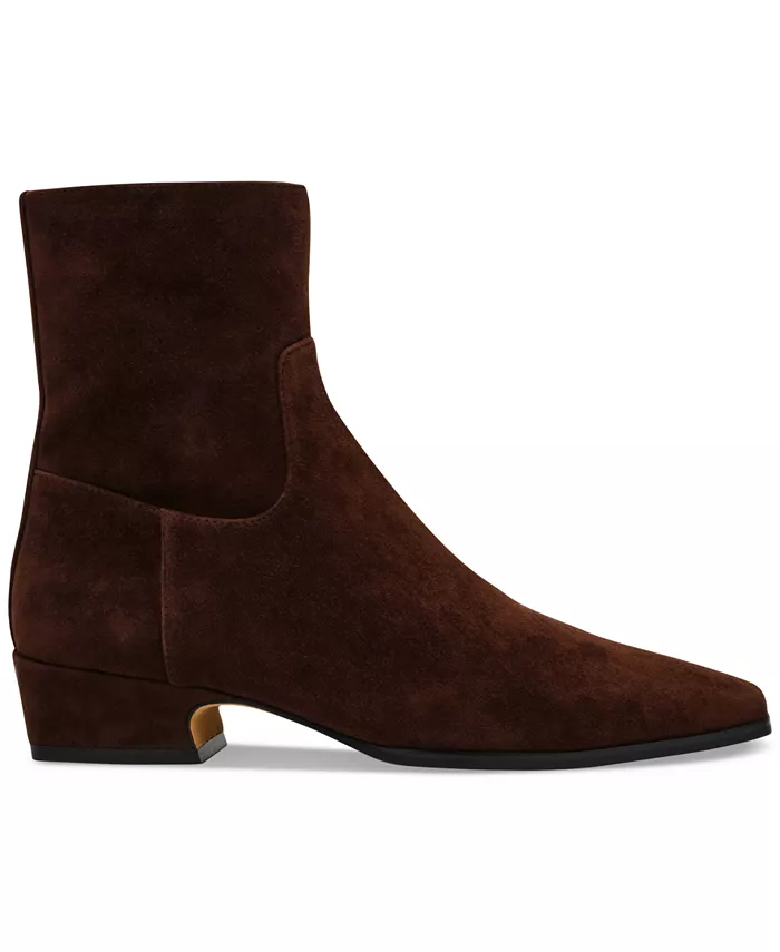 Женские замшевые ботильоны Dusty на квадратном каблуке Steve Madden, коричневый — фото 2