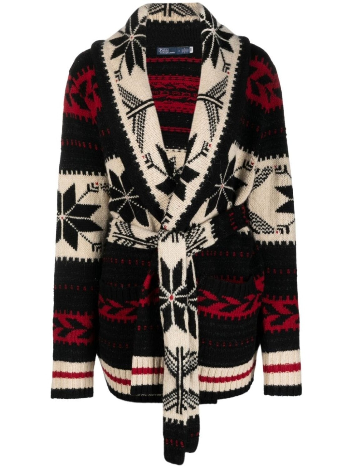 

Кардиган вязки интарсия с узором Polo Ralph Lauren, черный