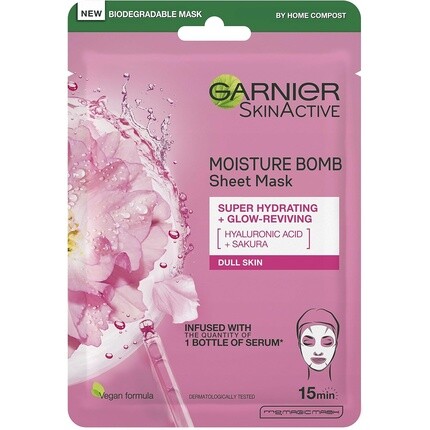 

Увлажняющая тканевая маска для лица Moisture Bomb Sakura, Garnier
