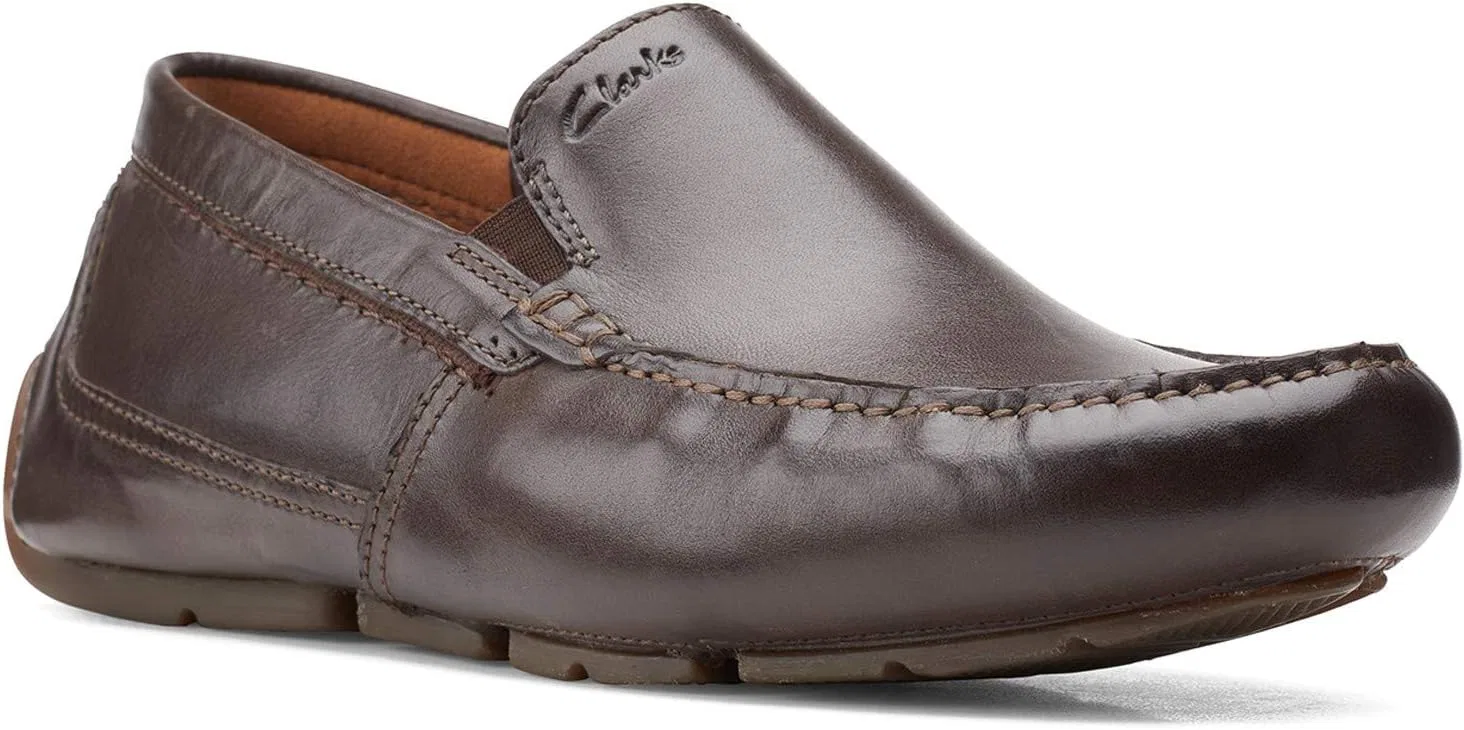 Лоферы Clarks из темно-коричневой кожи — фото 2