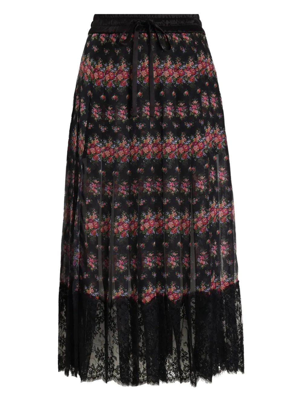 

Кружевная юбка миди Dolce & Gabbana, черный