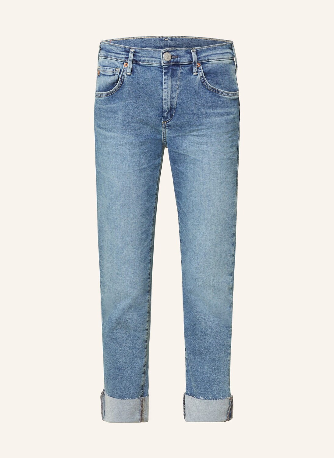 

Джинсы 7/8 вживую True Religion, голубой
