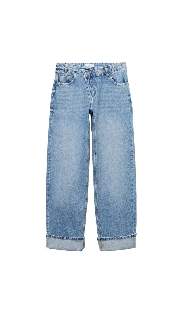 Подростковые джинсы свободного кроя Mango Kids, Light Blue — фото 4