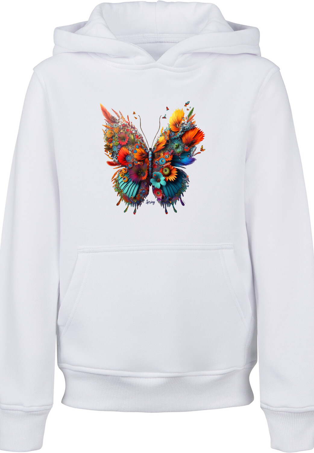 

Пуловер F4NT4STIC Hoodie Schmetterling Blumen, белый
