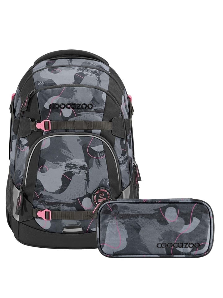 

Coocazoo Набор из двух школьных рюкзаков MATE Bubble Brush, серо-розовый
