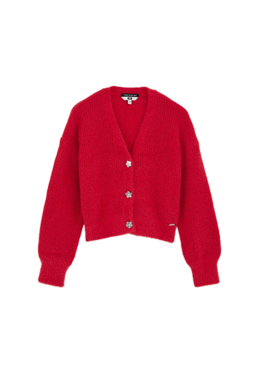 Кардиган WE Fashion Cardigan, Bright Red/Mottled Light Red — фото 4