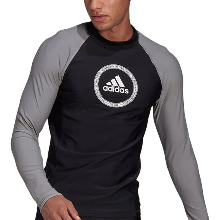 Футболка мужская Stand Collar Moderate, черная Adidas, Black — фото 2