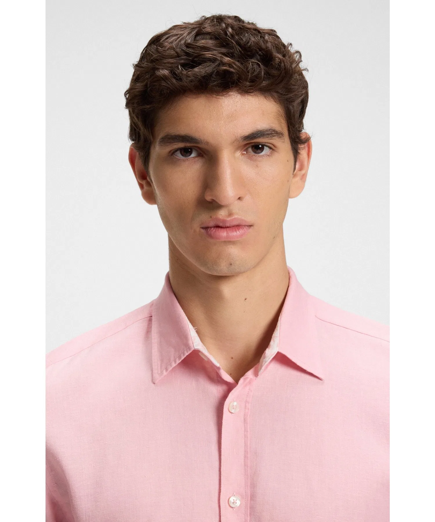 Мужская рубашка BOSS Slim Fit Stretch Linen — фото 2