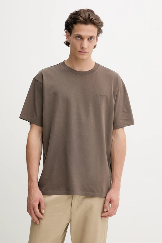 

Хлопковая футболка Levi'S, коричневый