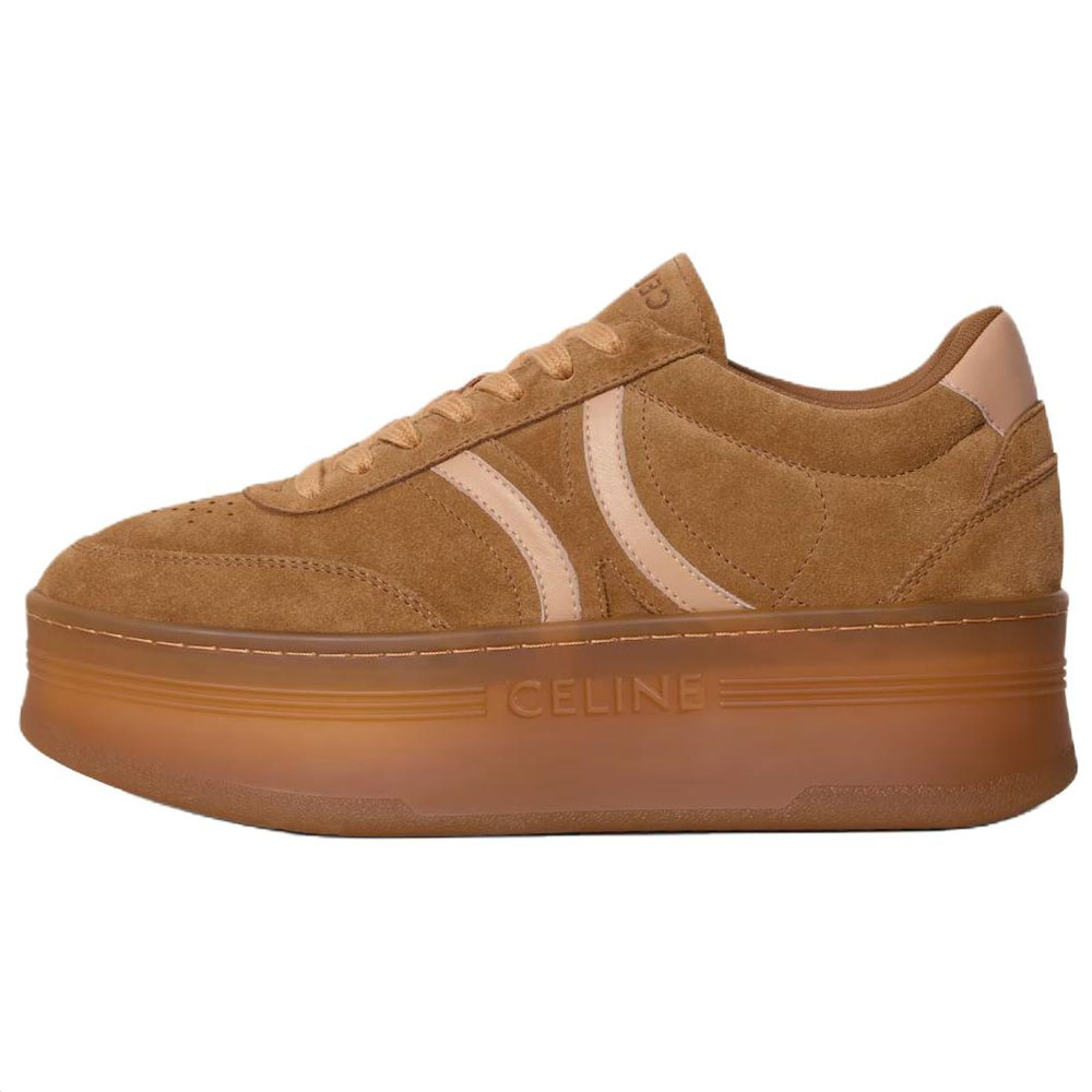 CELINE Triomphe Low top Skateboard Shoes Women's Tan