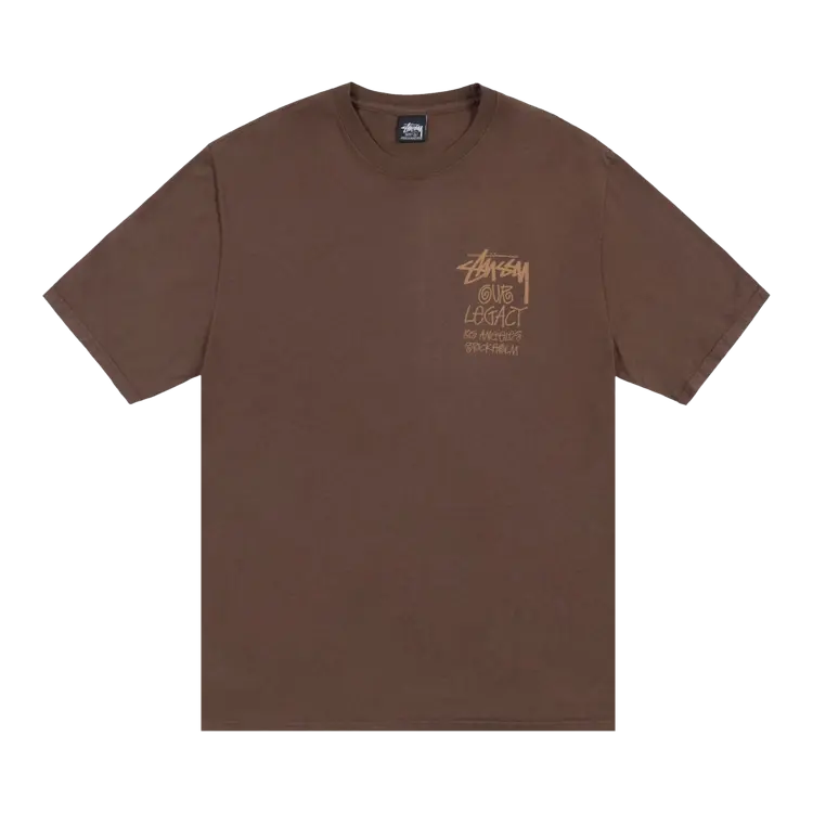 

Футболка Stussy x Our Legacy Work Shop Surfman Pigment Dyed 'Dark Brown', коричневый