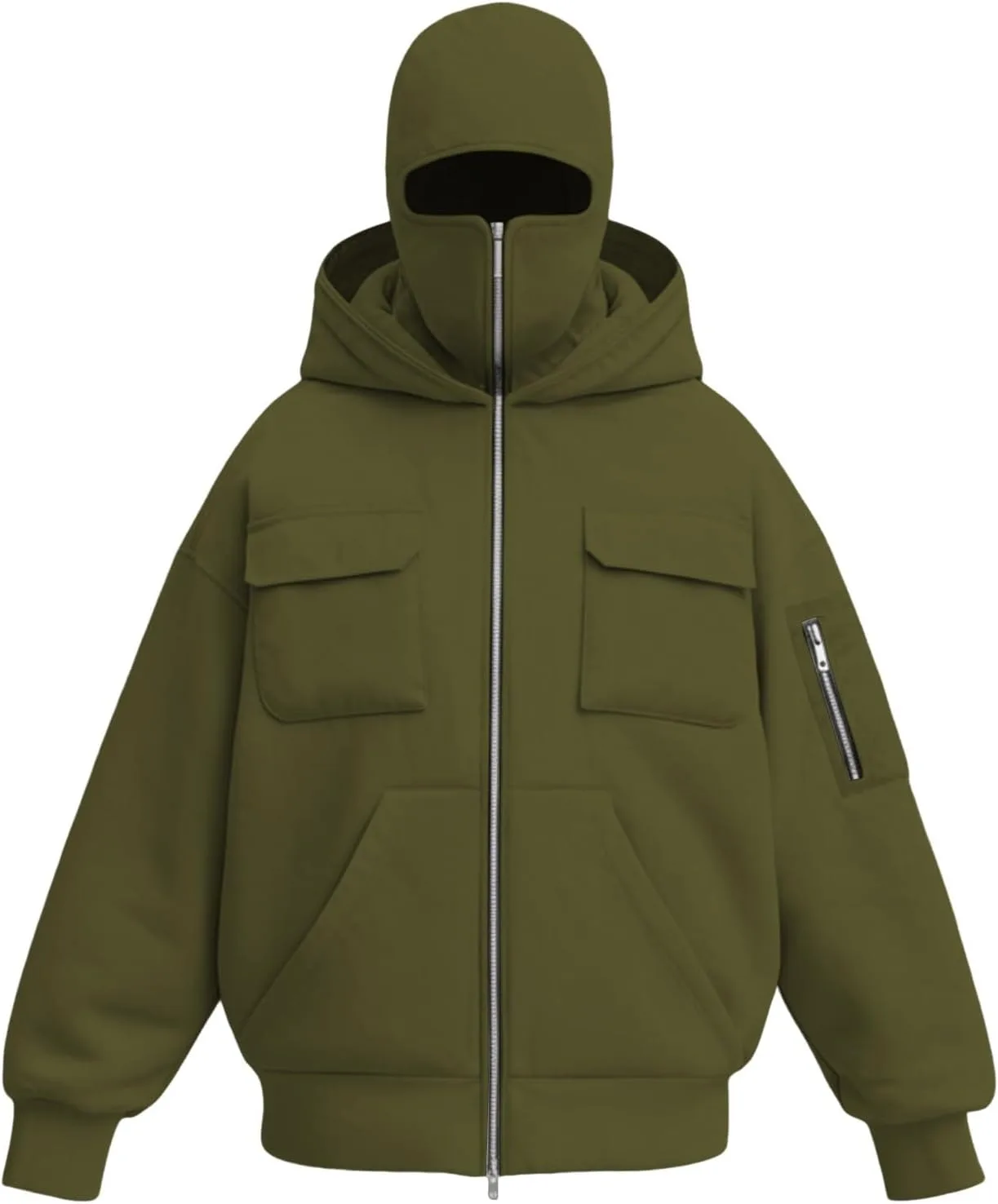 Толстовка с капюшоном Zip Up для мужчин с маской — фото 2