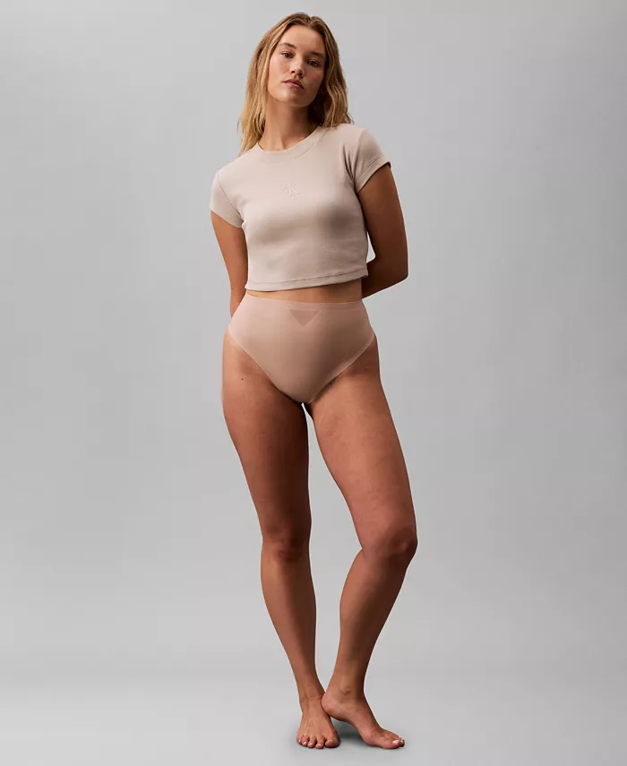 Женские сетчатые стринги Stay-Put Firm QF8165 Calvin Klein, коричневый — фото 3