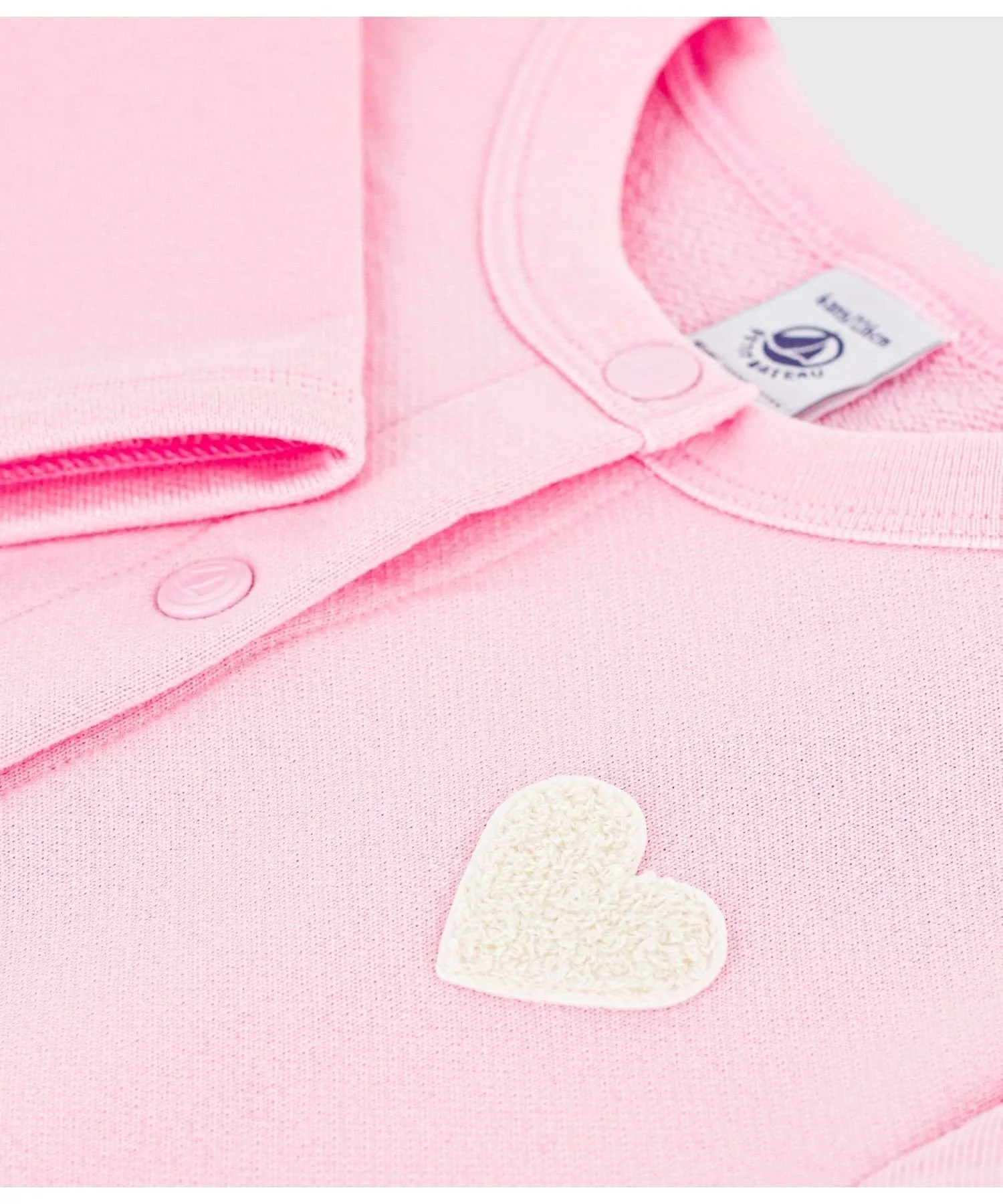 Толстовка кардиган PETIT BATEAU, Light Pink — фото 4