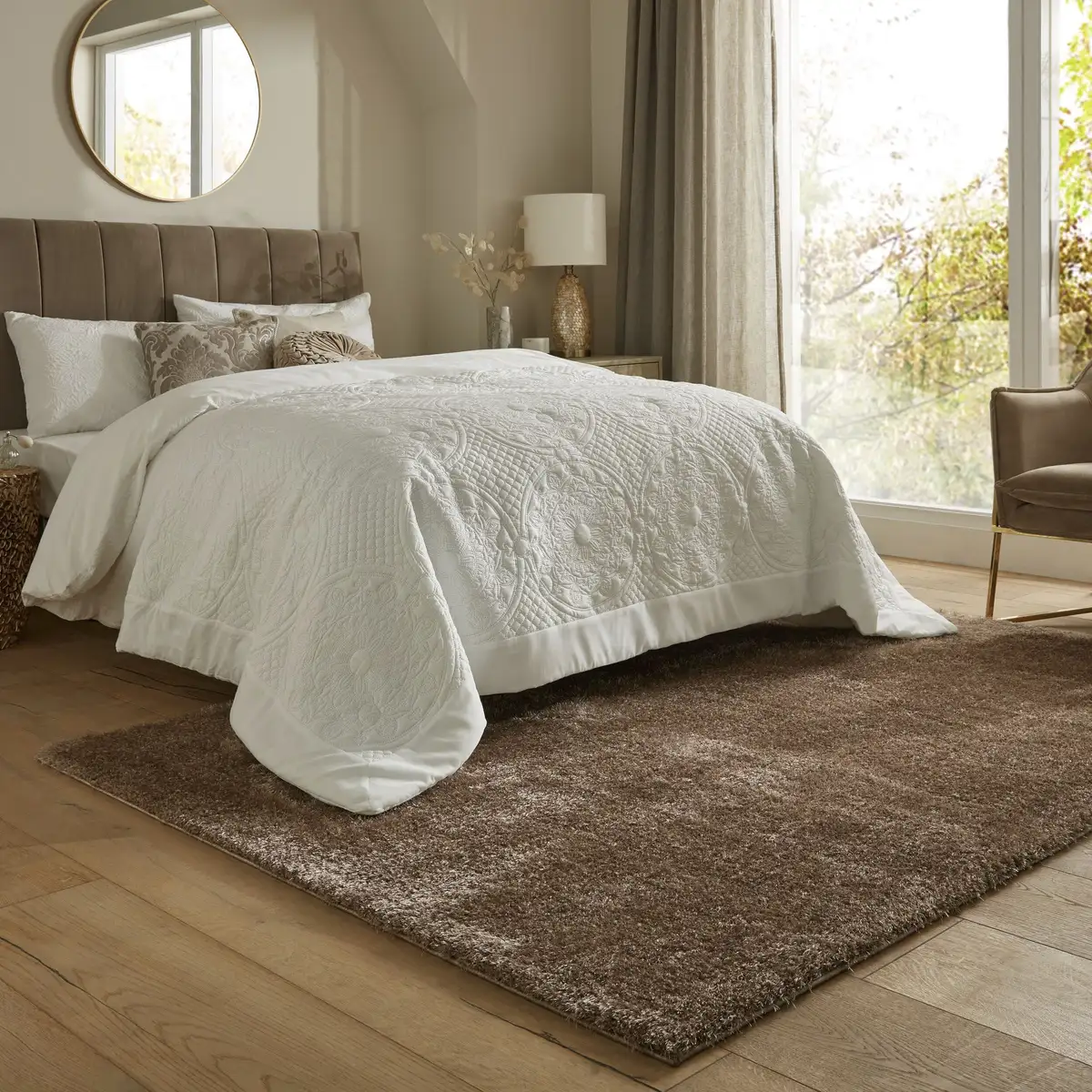 

FLAIR RUGS Ковер с высоким ворсом "Бархат", прямоугольный 120х170 см, серо-коричневый