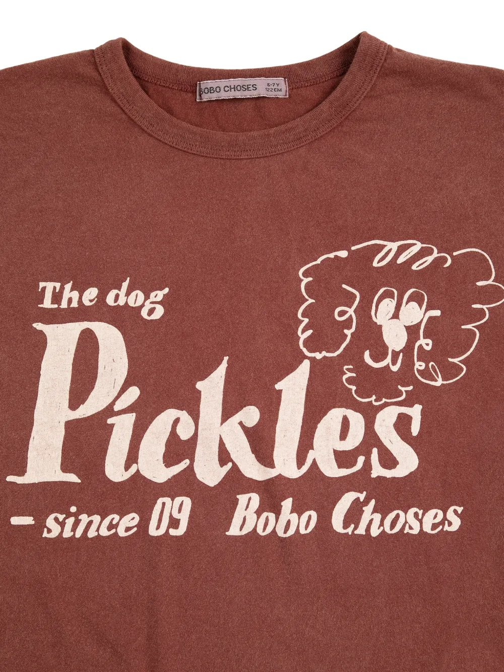 Футболка с графическим принтом Pickles The Dog Bobo Choses, коричневый — фото 3