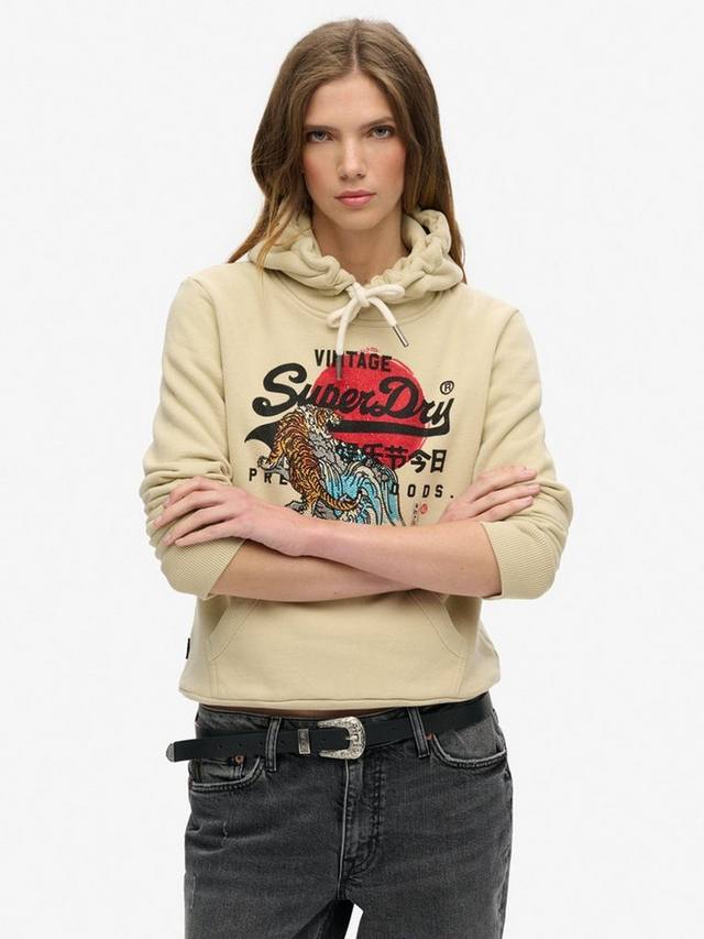 

Толстовка с графическим логотипом tokyo vintage Superdry, цвет Tidal Foam Green
