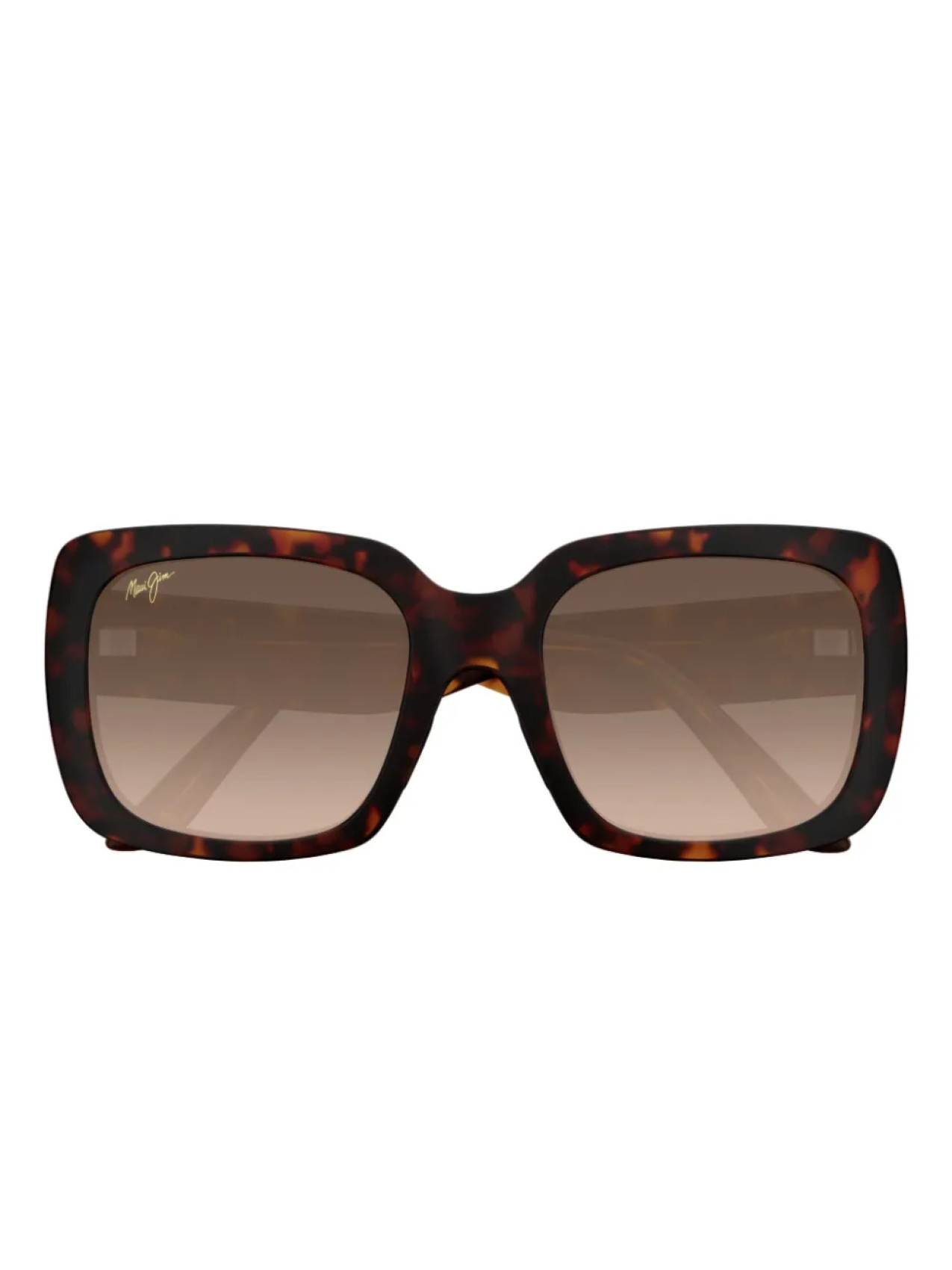 

Солнцезащитные очки Maui Jim в квадратной оправе из черепаховой кожи, коричневый