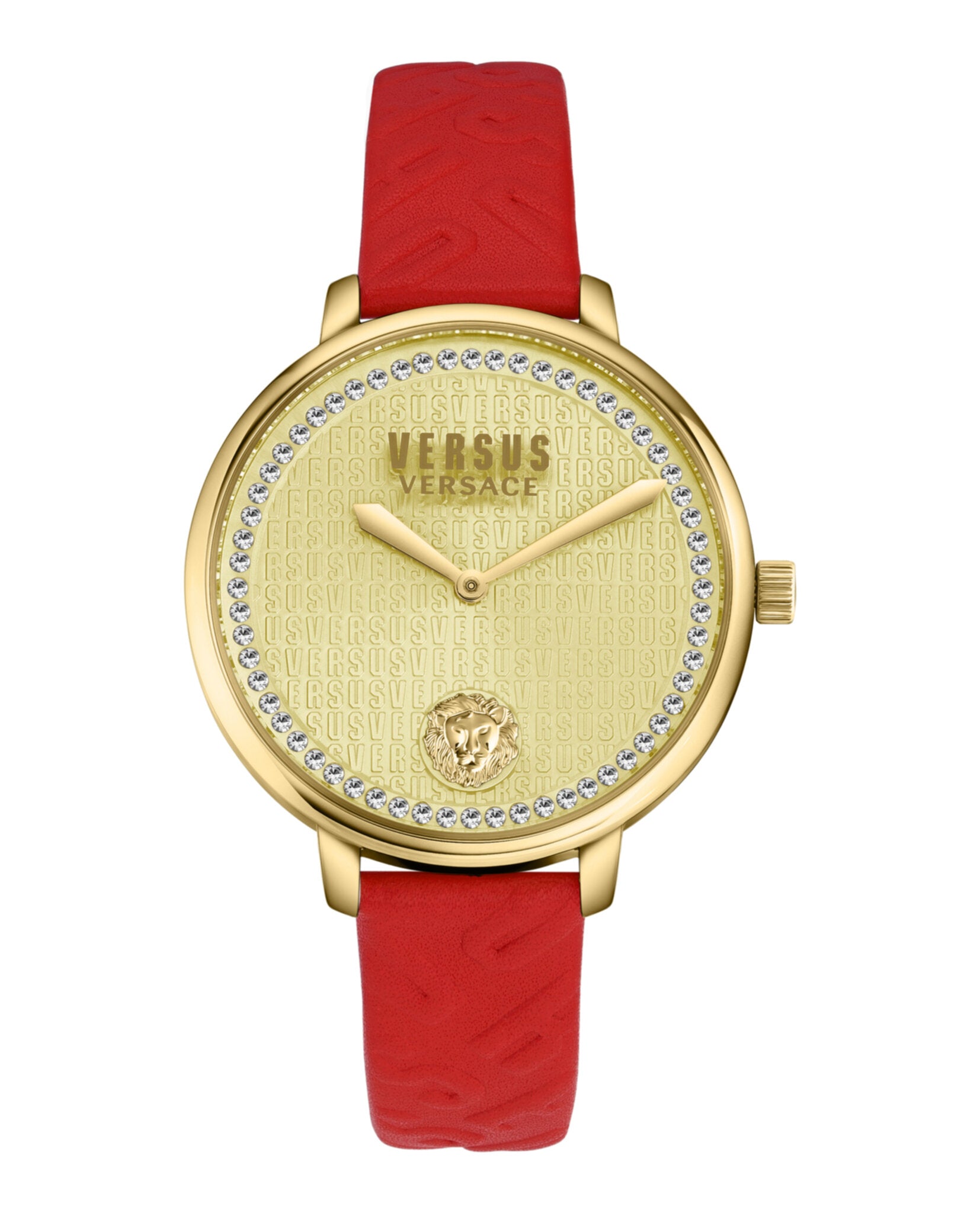 

Часы La Villette Crystal Leather Versus Versace, красный/золотой/золотой