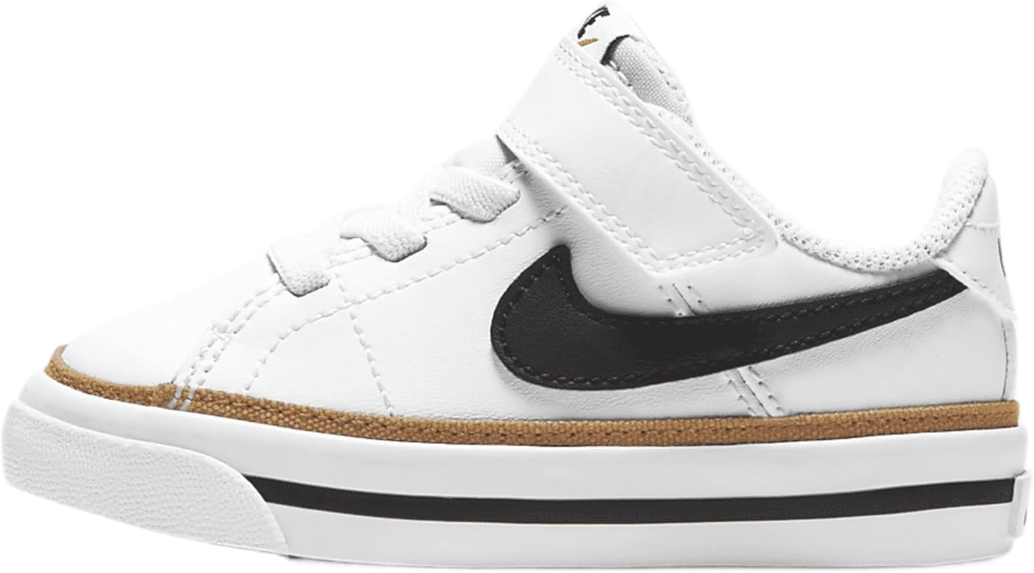 Кроссовки Nike Unisex-Child Court Legacy, белый/черный/коричневый/светло-коричневый