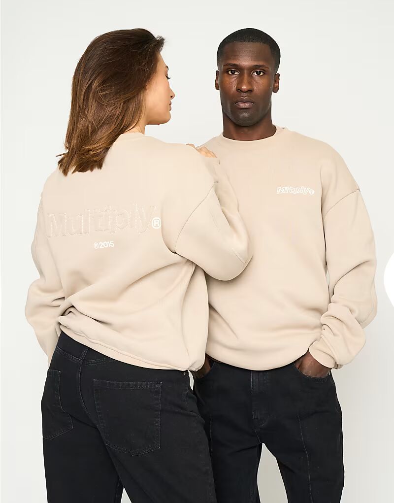 

Multiply Apparel - Mate - Толстовка оверсайз однотонного серо-коричневого цвета