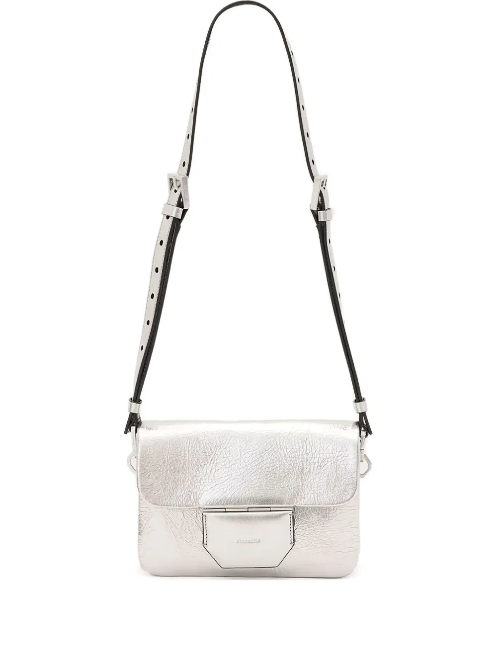 

Сумка Jupiter metallic flap cross body AllSaints, серебряный