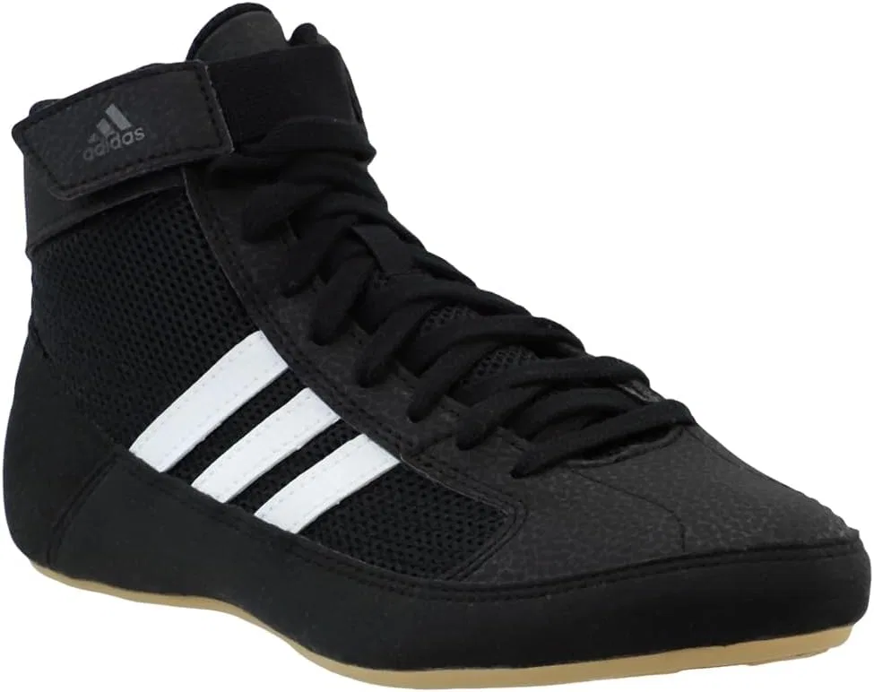 Мужские борцовские кроссовки Adidas HVC, Black White Iron Metallic — фото 2