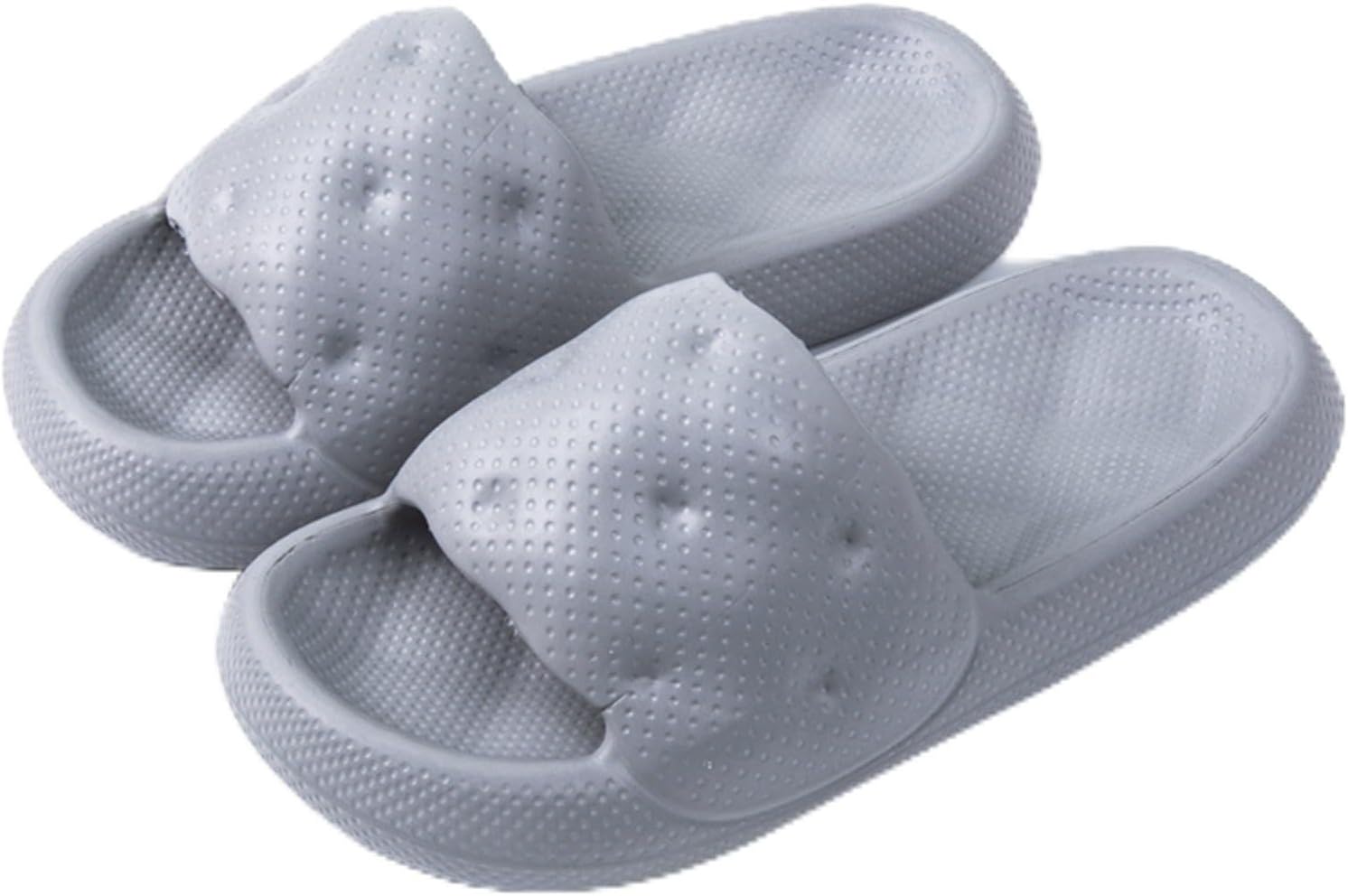 

Сланцы FRZTOUR Cloud для женщин и мужчин, летние пляжные шлепанцы для душа, с нескользящей подошвой, толстой подошвой, удобные и легкие, серый