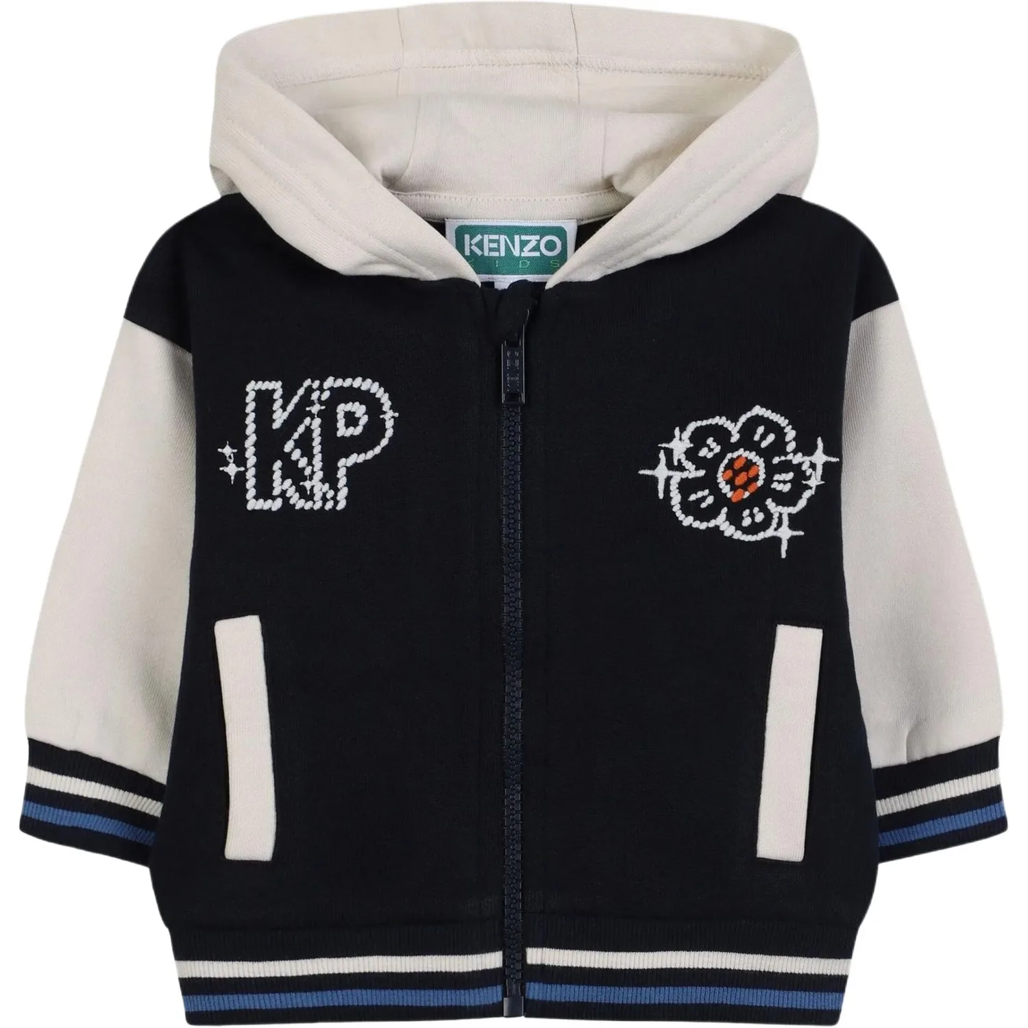 Детская куртка с капюшоном KENZO, морской синий