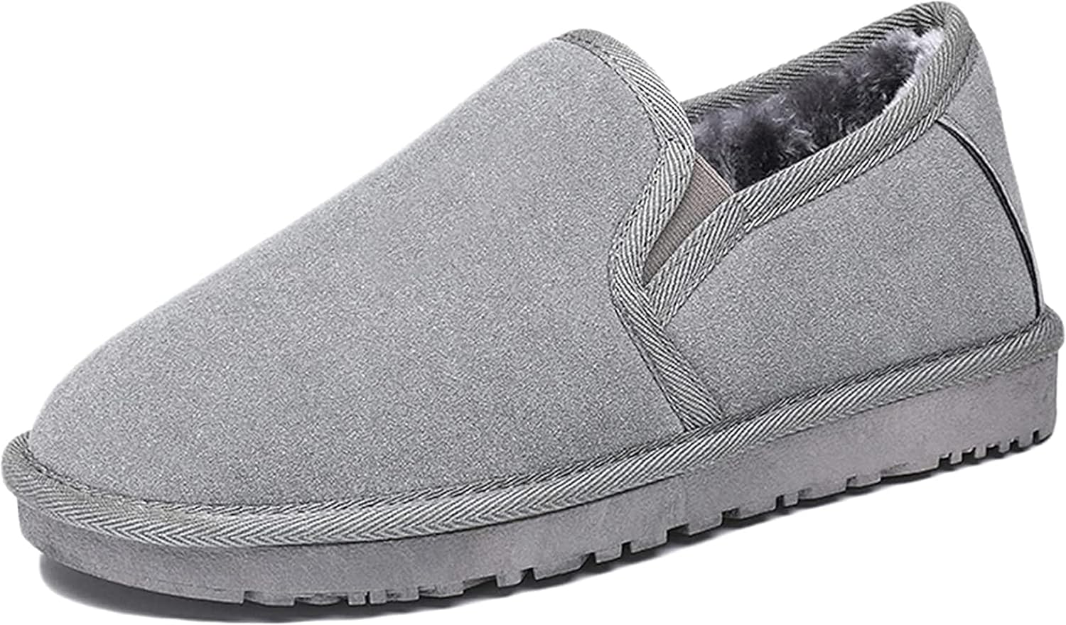 

Мужские зимние ботинки Yiozoi, утепленные, с защищенной от ветра конструкцией, низкие, для прогулок внутри и на улице, удобные, повседневные, теплые плюшевые ботильоны, серый