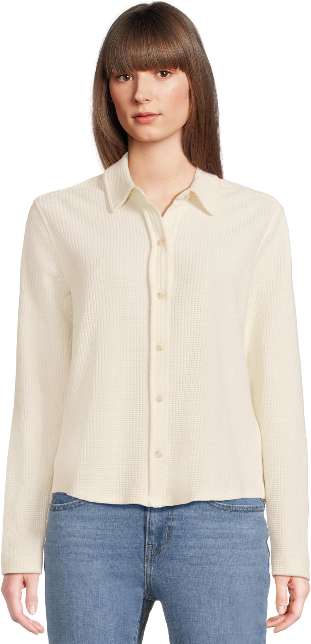 

Женская рубашка с воротником на пуговицах Lilla P, Ecru
