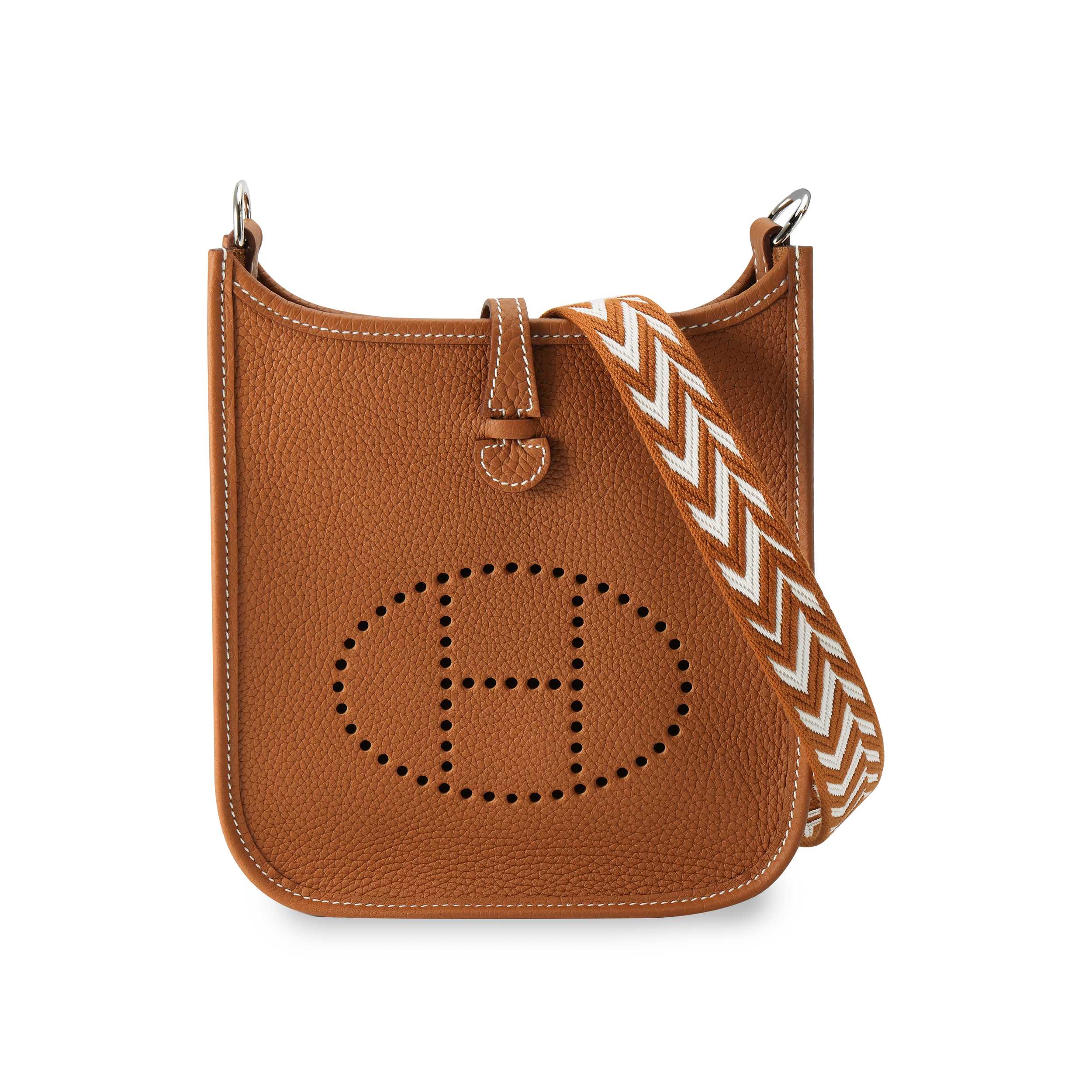 

HERMES Сумка Evelyne из коровьей кожи, мини-сумка через плечо, женская, золотисто-коричневая