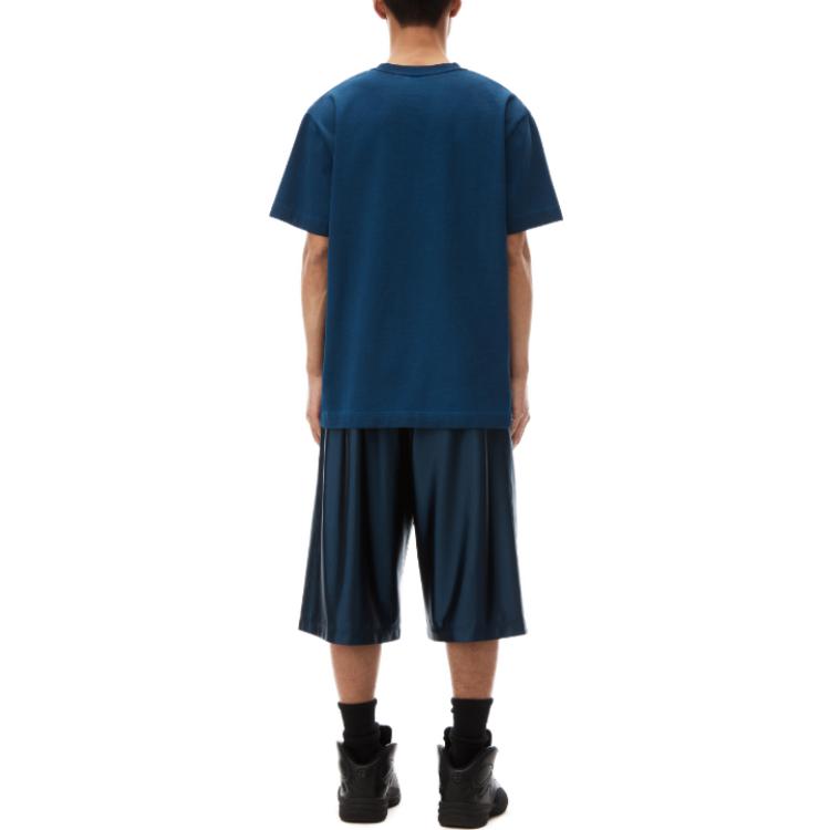 Футболка из хлопка с тисненым логотипом Alexander Wang, синяя — фото 3