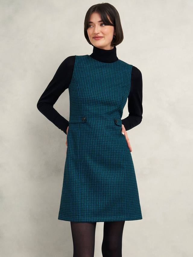 

Платье из чистой шерсти sariah houndstooth Hobbs, разноцветный