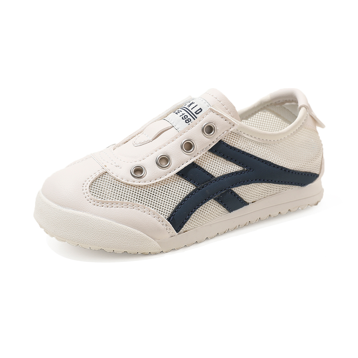 

Легкие амортизирующие низкие повседневные кроссовки для детей Kids' ABC KIDS, бежевый/темно-синий