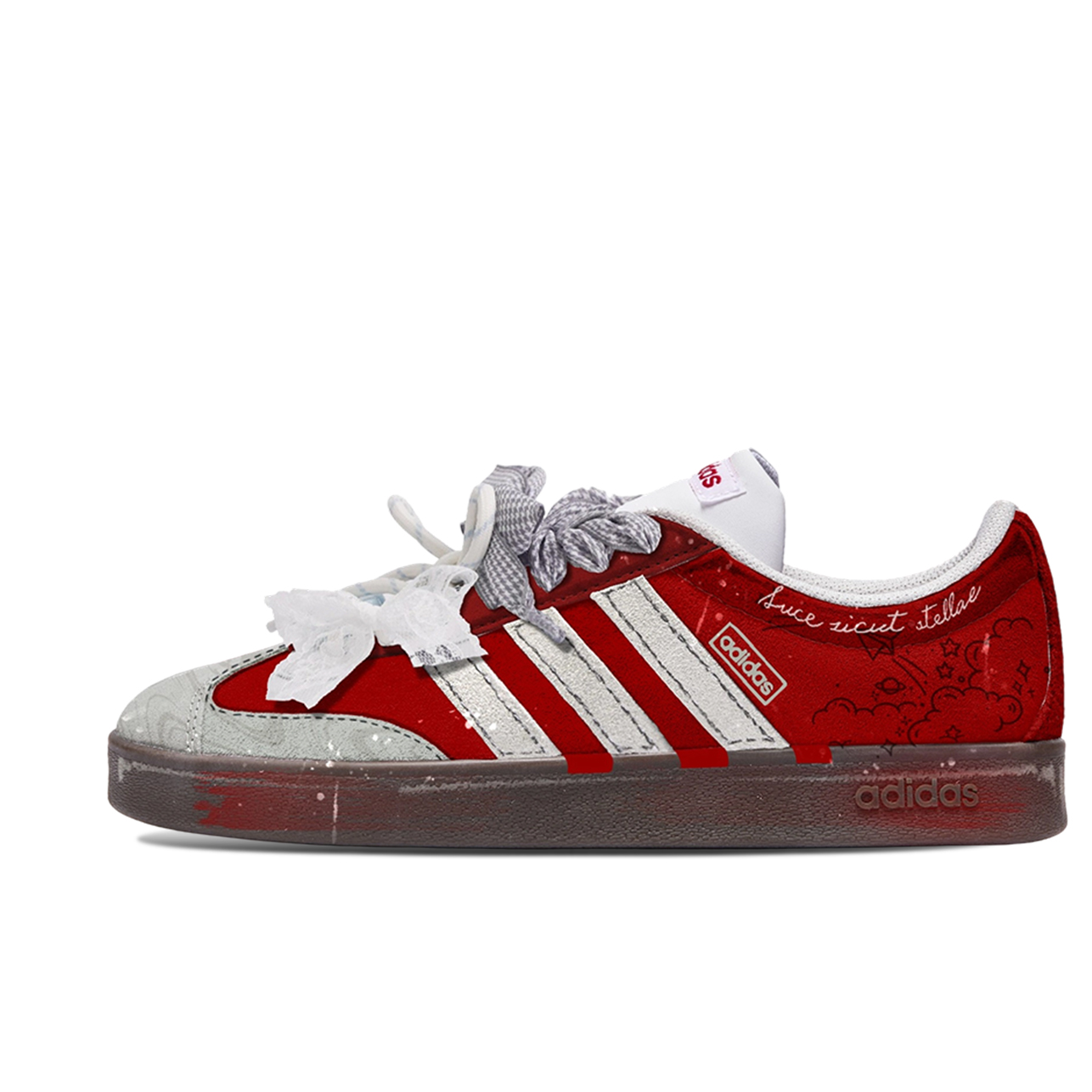 

Adidas Neo VL Court 2.0 Skateboard Shoes Unisex Low top Красный/Серый