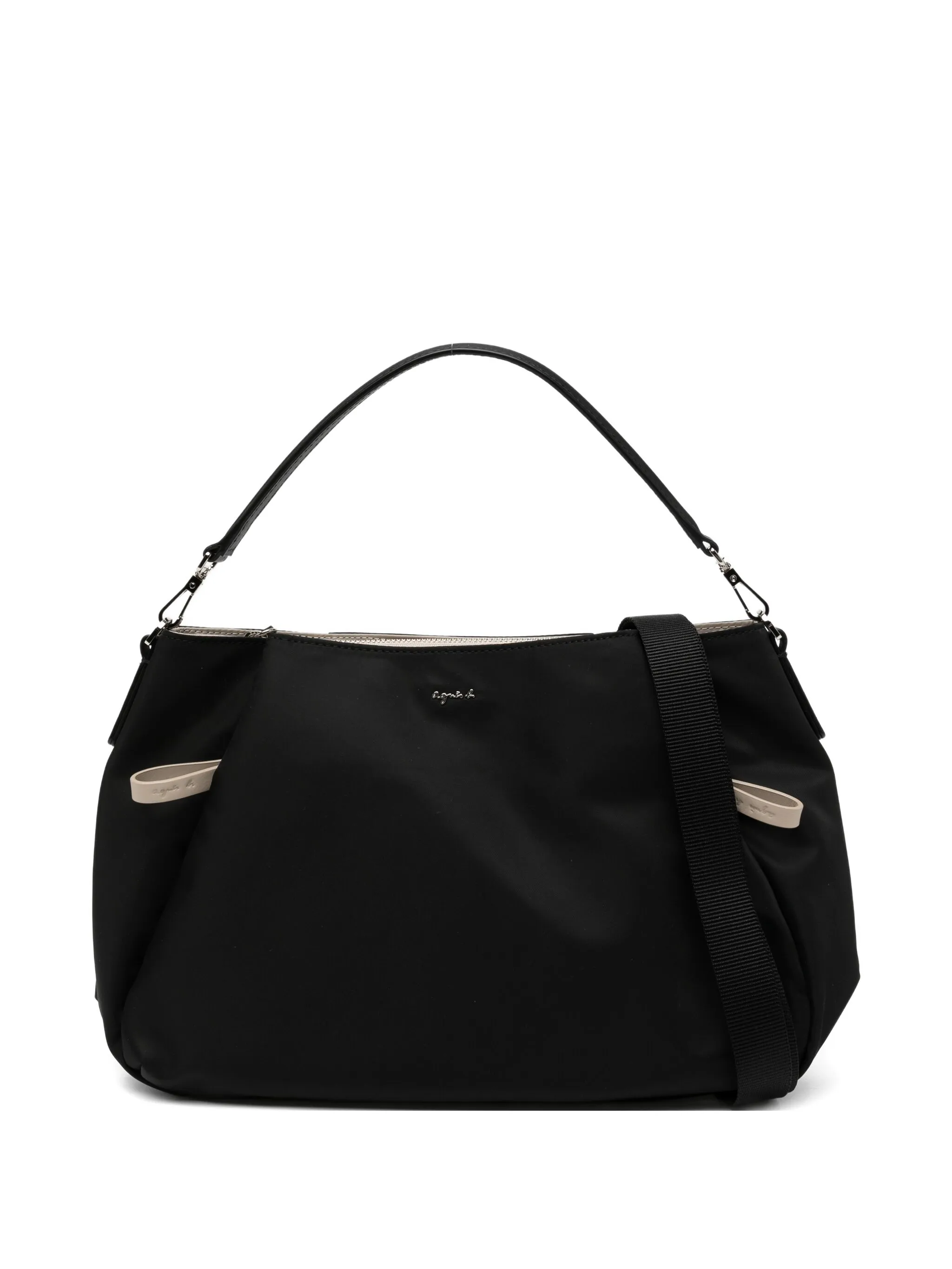 

Сумка-тоут с ручкой и ремнем Agnès B., черный